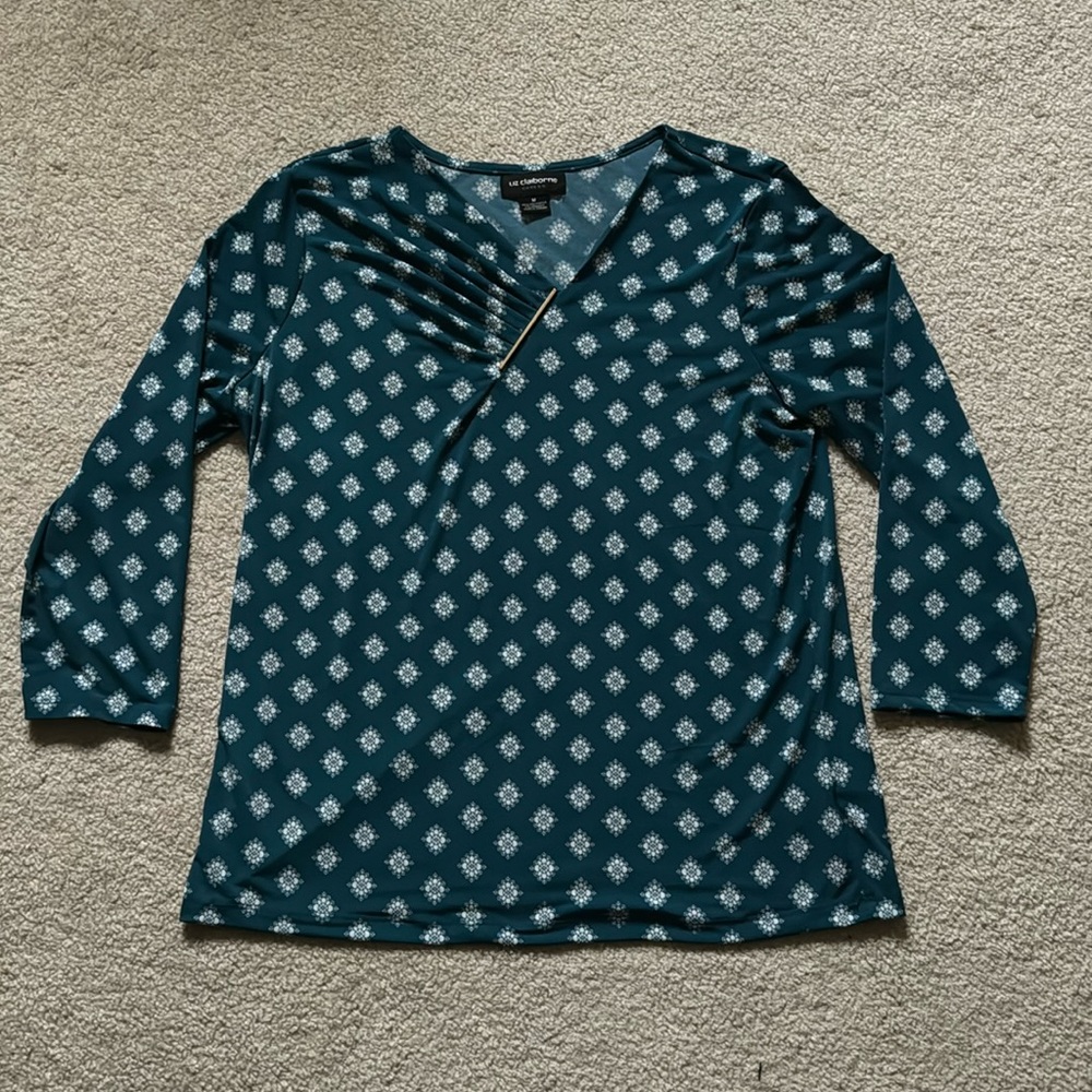 Liz claiborne 3/4 sleeve blouse
